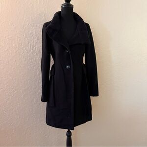 Miss Sixty Black Pea Coat Wool Blend‎